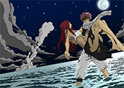 A manga panel lined and colored.
