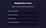 freeCodeCamp project to create a Registration form.